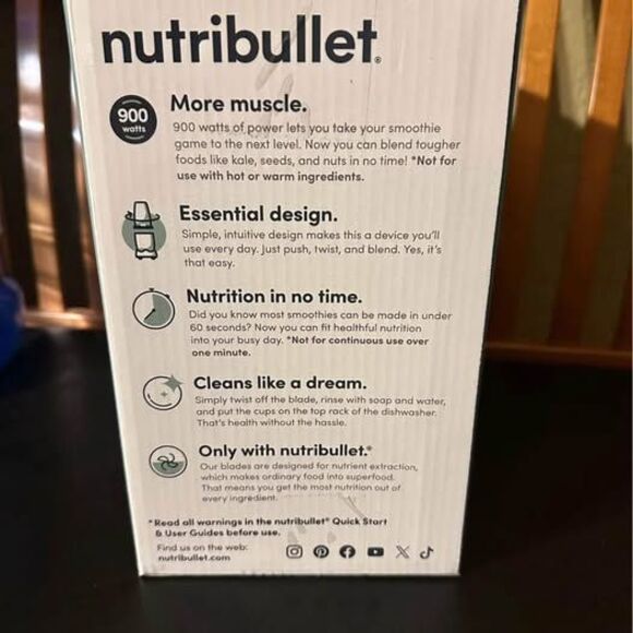 NEW Nutribullet PRO Supercharged Nutrient Extractor Blenders (900W)- Multiples - Picture 9 of 9